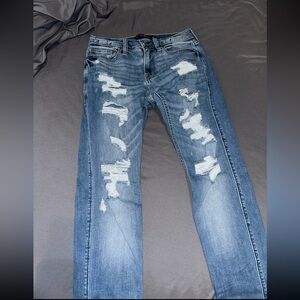 Mens Hollister Stacked Skinny Ripped Jeans Size 29 x 30